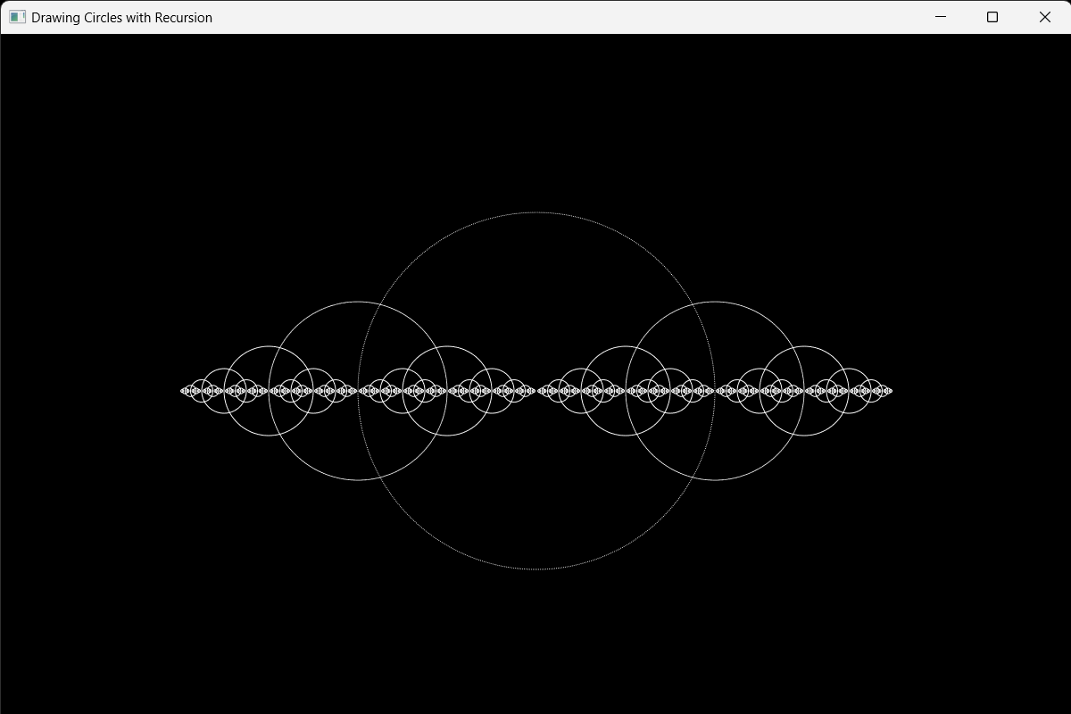 Drawing Circles with Recursion by Tuana Nohut