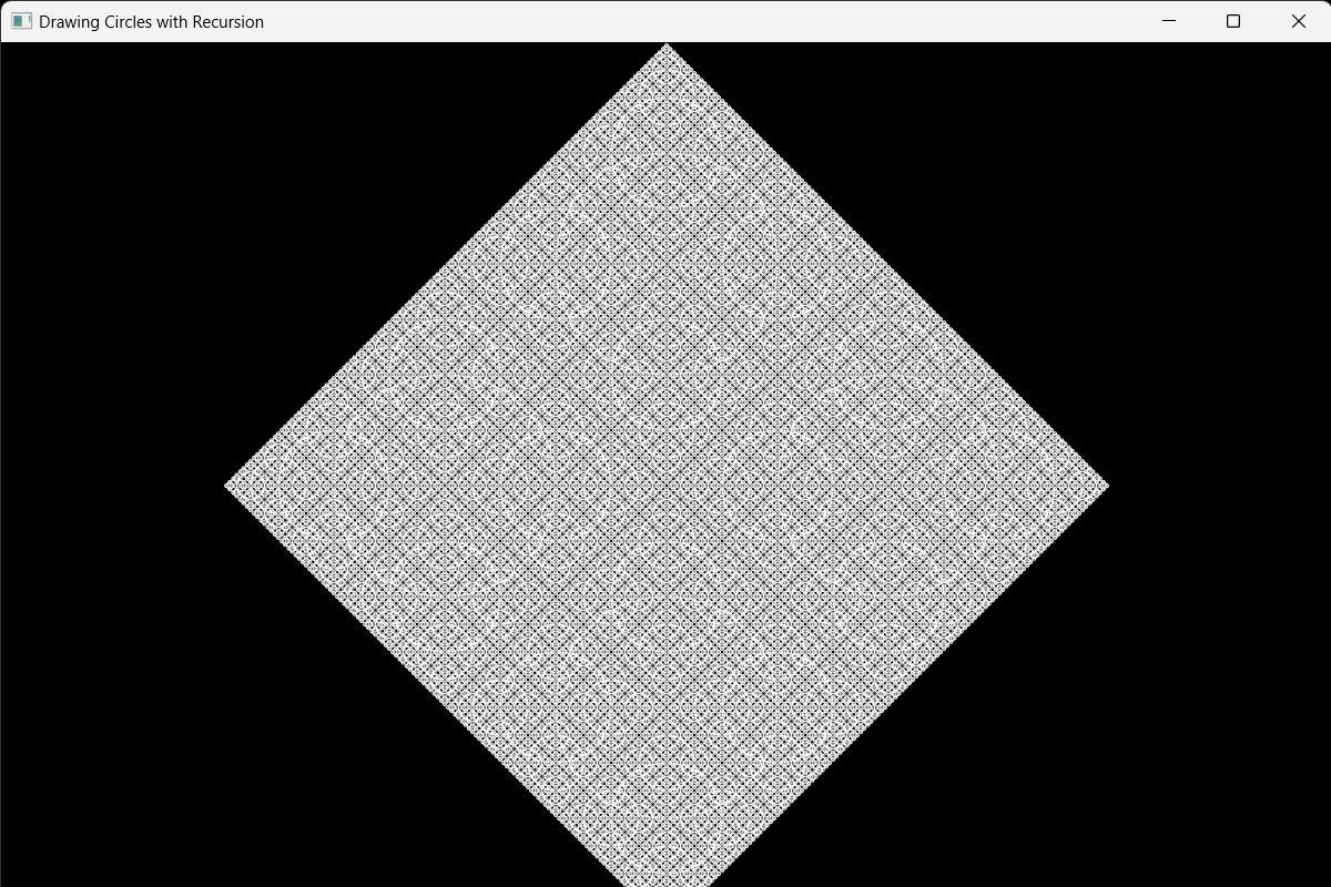 Drawing Circles with Recursion by Tuana Nohut